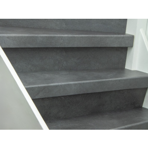 Ekofloors Eko Stairs Graniet Grijs Trapbekleding - PVC Traprenovatie overzettreden