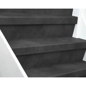 Ekofloors Eko Stairs Graniet Zwart Trapbekleding - PVC Traprenovatie overzettreden