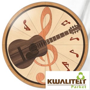 Elite Parquet Houten Medaillon Sierpatroon Acoustic Guitar