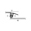 Kuberit Dilatatieprofiel RVS 37mm 7-17 mm, 3 m