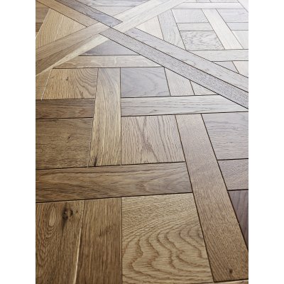 Elite Parket Eiken Versailles Houten vloer Multiplank 02 Geborsteld Gerookt Gelakt