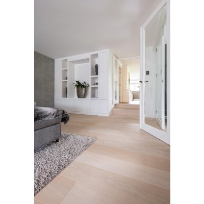 Royal Dutch Floor W08 White Wash Witte Eiken Houten Vloer - Geborsteld & Geolied
