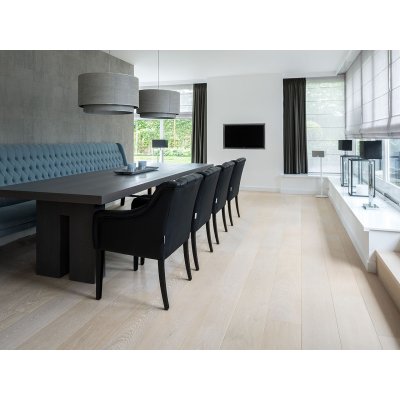 Royal Dutch Floor W08 White Wash Witte Eiken Houten Vloer - Geborsteld & Geolied