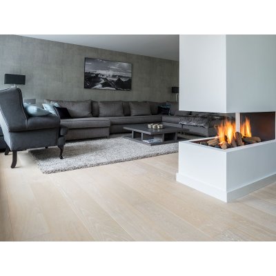 Royal Dutch Floor W08 White Wash Witte Eiken Houten Vloer - Geborsteld & Geolied