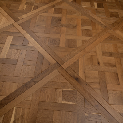 Elite Parket Eiken Versailles Houten vloer Multiplank 02 Geborsteld Gerookt Gelakt
