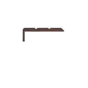 Hoeklijnprofiel Noten Fineer Gelakt 10mm - 24.5mm breed - Aluminium - Zelfklevend - 2.7m